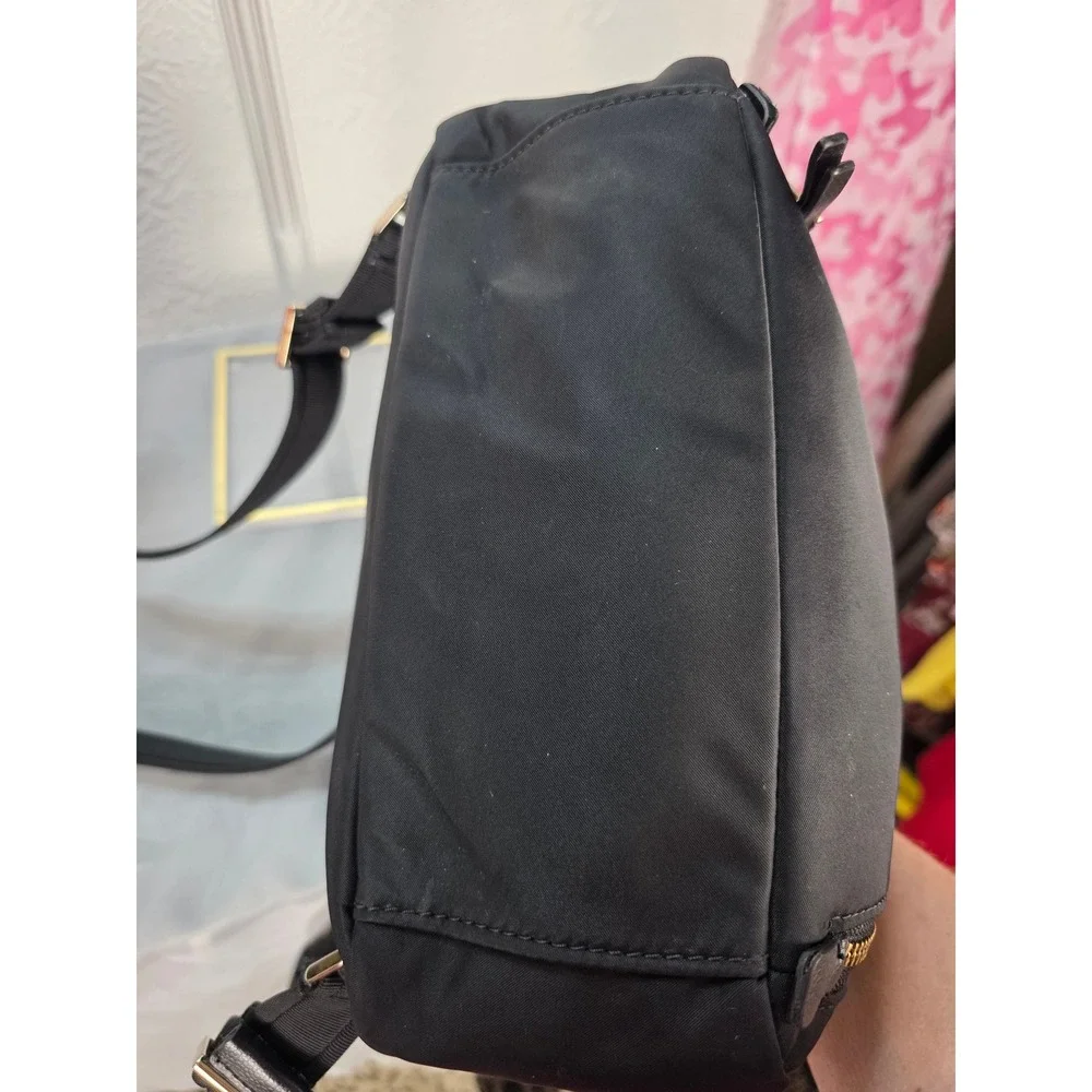Kate Spade New York Chelsea Small Backpack Black Nylon Gold Hardware WKR00556